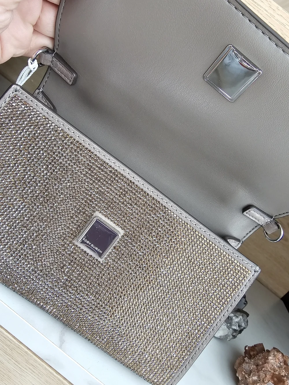 Tory Burch Emerson Embellished Mini Top Handle Crossbody Bag.